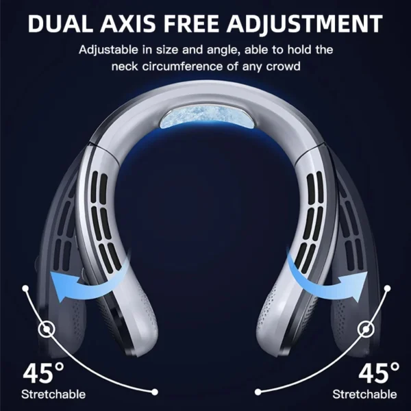 Xiaomi 8000mAh Hanging Neck Fan Portable Bladeless Mini USB Rechargeable Mute LED Digital Display Electric Fan Summer Air Cooler - Image 3