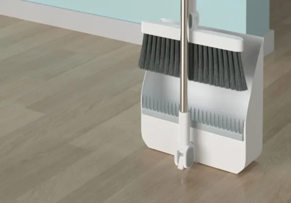 Household folding broom broom dustpan set Soft brush whisk broom strip non-stick hair sweeping cleaning and scraping - Image 14