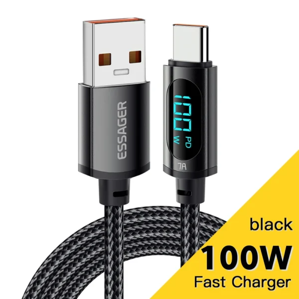 Essager Type C to Type C Cable 100W PD Fast Charging Charger USB C to USB C Display Cable For Xiaomi POCO F3 Realme Macbook iPad - Image 7