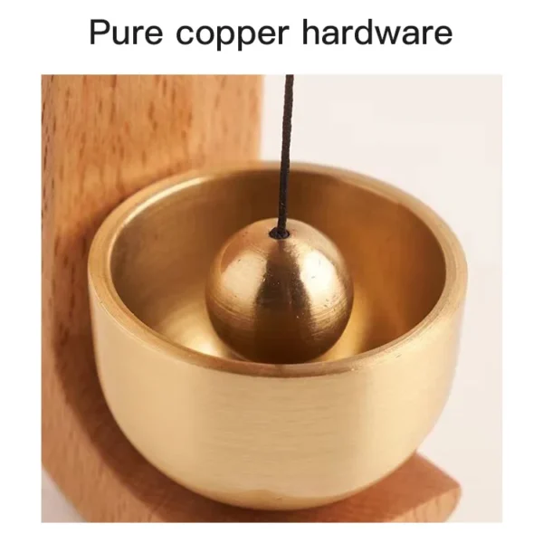 Dopamine Wind-bell Magnetic Inhalation Home Wind-bell Beech Car Into The Door To Remind The Bell Copper Bell Walnut Copper Ornam - Image 15