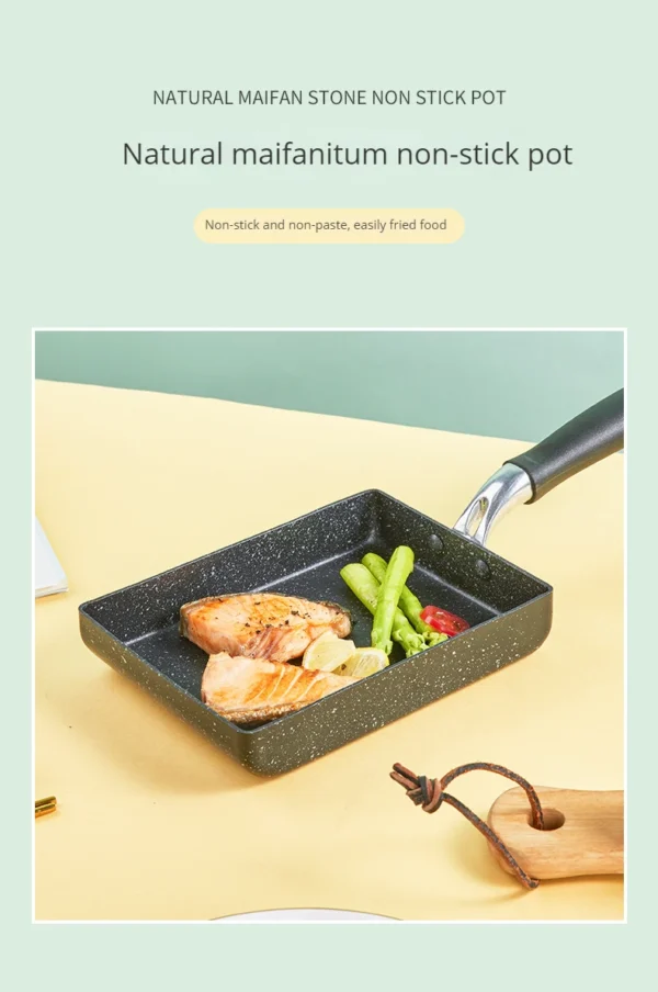 Japan Tamago-yaki Pan Square Omelette Pan Kobe Thick Egg Yaki Breakfast Flat Nonstick Omelette Pan - Image 15