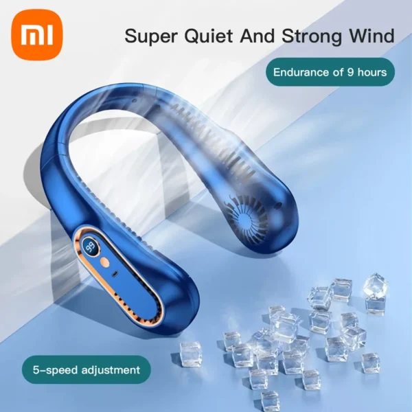 Xiaomi Hanging Neck Fan Portable Bladeless Neckband Fan Digital Display Power Air Cooler USB Rechargeable Electric Fans Summer - Image 7