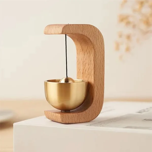 Dopamine Wind-bell Magnetic Inhalation Home Wind-bell Beech Car Into The Door To Remind The Bell Copper Bell Walnut Copper Ornam - Image 19