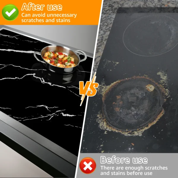 Induction Cooktop Mat Silicone Induction Cooker Covers Heat-resistant  Induction Cooktop Protector Mat 30.8×20.5Inch Non-Slip - Image 3
