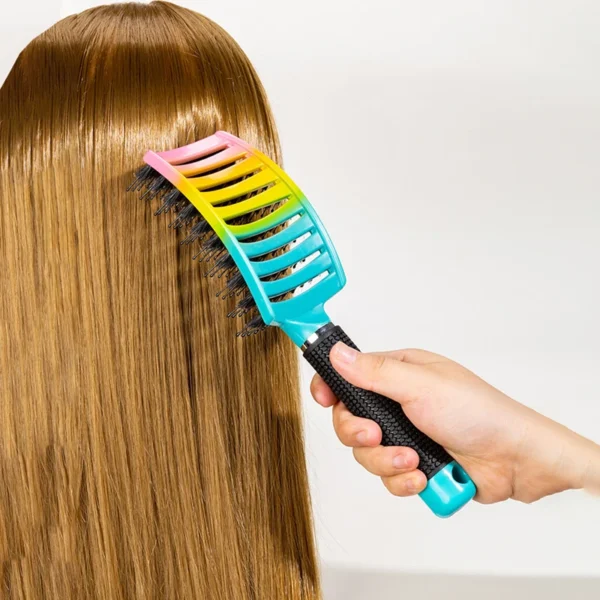 1 piece anti-static salon hair brush women's wet massage comb bristle nylon hair brush wet curly hair styling hair comb - Image 8