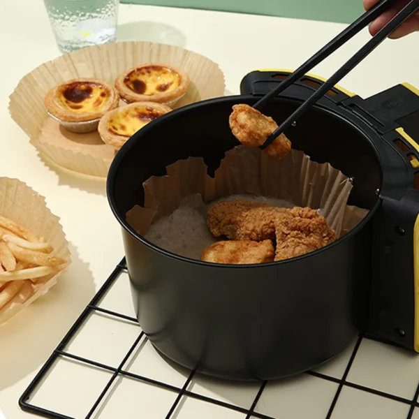100Pcs Air Fryer Paper Oil Proof Isolation Paper Tray Disposable Non Stick Baking Pad Convenient And Durable Air Fryer Square - Image 6