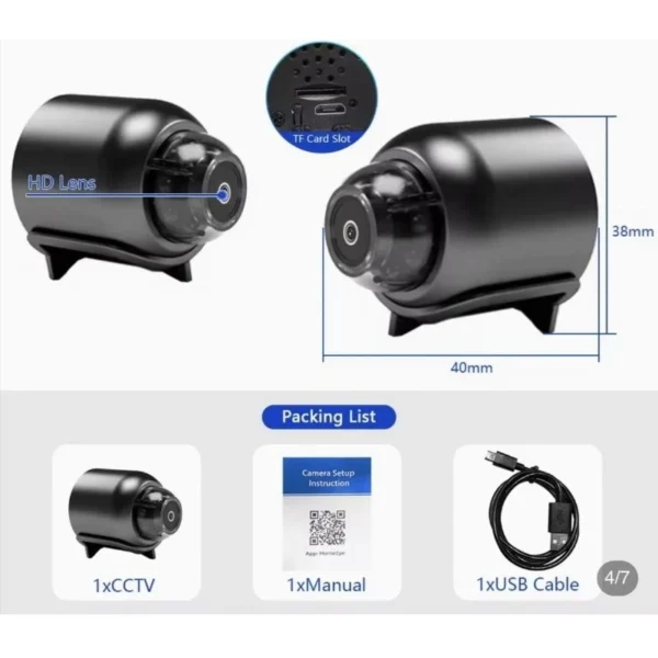 NEW X5 Mini Camera HD1080P Compact Wireless WIFI Camera with Cyclic Recording Function Suitable for Outdoor Camping at Home - Image 2