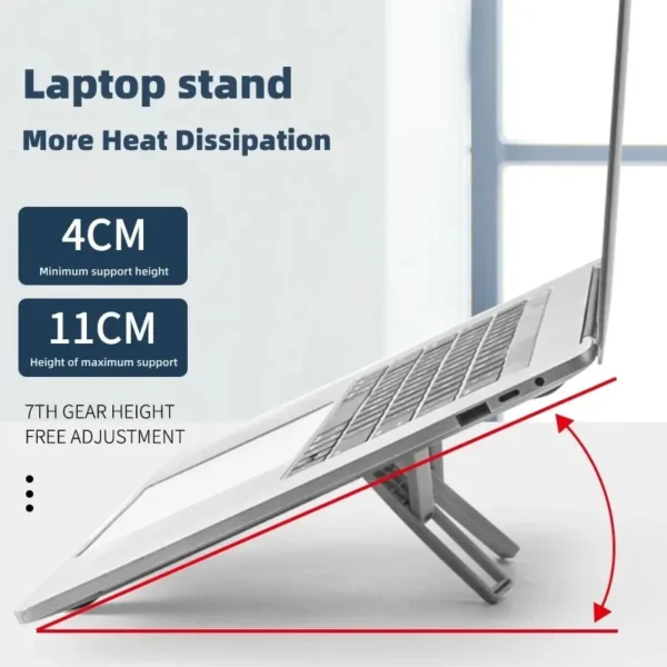 Portable Laptop Stand 7/10 Gears Foldable ABS Tablet for Macbook Apple  Air Pro Lenovo Samsung Bracket Universal Pad PC Holder - Image 21