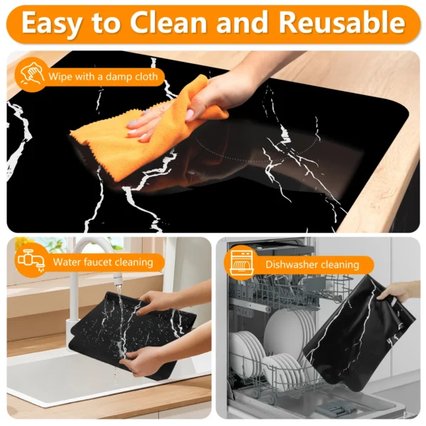 Induction Cooktop Mat Silicone Induction Cooker Covers Heat-resistant  Induction Cooktop Protector Mat 30.8×20.5Inch Non-Slip - Image 6