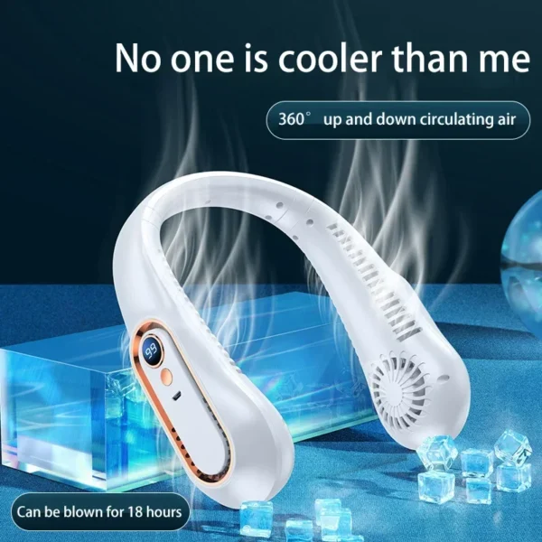 Xiaomi Hanging Neck Fan Portable Bladeless Neckband Fan Digital Display Power Air Cooler USB Rechargeable Electric Fans Summer - Image 2