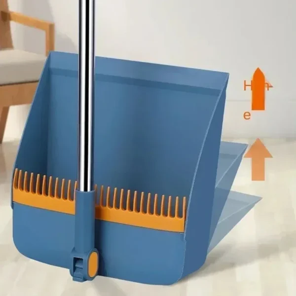 Brush And Shovel Broom And Dustpan Combination Set Vertical Folding Soft Fur Non-viscous Sweeping Broom 2 Pcs /set - Image 5