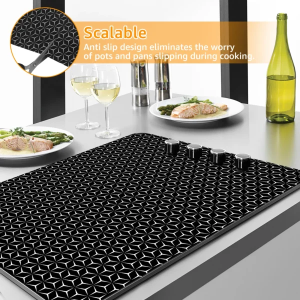 Induction Cooktop Mat Silicone Induction Cooker Covers Heat-resistant  Induction Cooktop Protector Mat 30.8×20.5Inch Non-Slip - Image 13