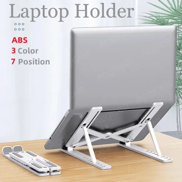 Portable Laptop Stand 7/10 Gears Foldable ABS Tablet for Macbook Apple  Air Pro Lenovo Samsung Bracket Universal Pad PC Holder - Image 4