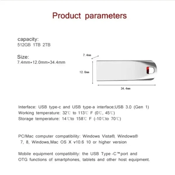 Xiaomi 2TB USB 3.0 Metal Flash Drives High Speed Pendrive 1TB 512GB 256GB Portable Usb Drive Waterproof Memoria Usb Flash Disk - Image 28