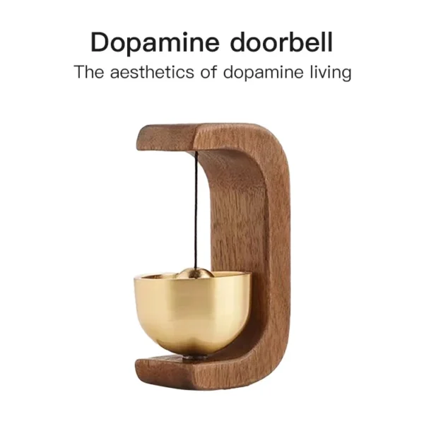 Dopamine Wind-bell Magnetic Inhalation Home Wind-bell Beech Car Into The Door To Remind The Bell Copper Bell Walnut Copper Ornam - Image 9