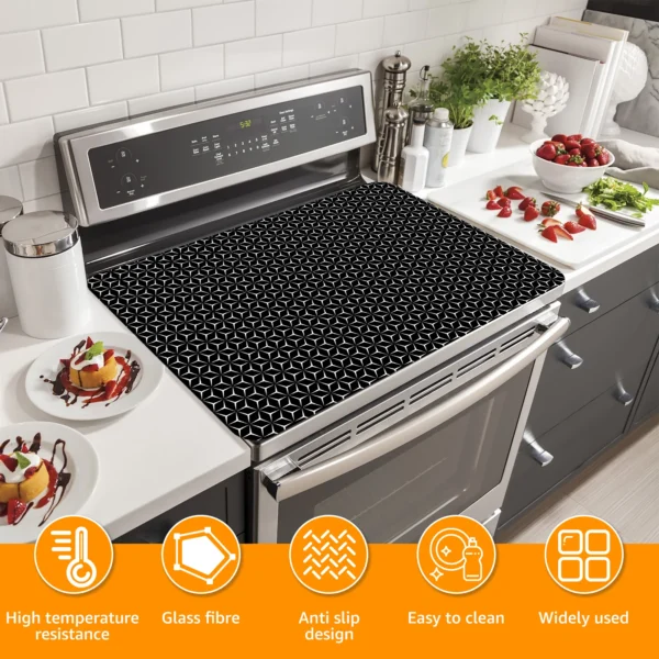 Induction Cooktop Mat Silicone Induction Cooker Covers Heat-resistant  Induction Cooktop Protector Mat 30.8×20.5Inch Non-Slip - Image 11