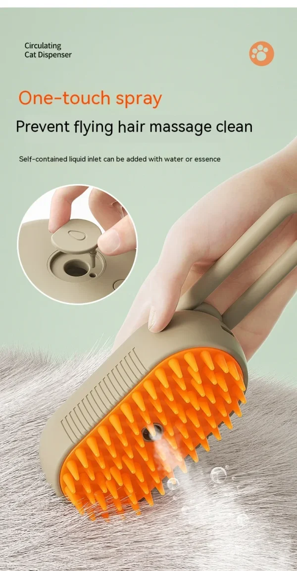 3 in 1 Pet Electric Steam Brush Cat and Dog Cleaning Spray Massage Grooming Comb Retractable Handle Pet Hair Removal BeautyBrush - Image 18