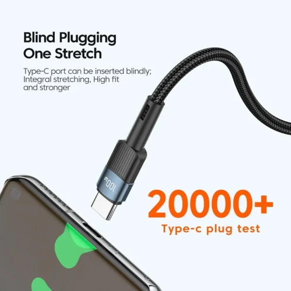 Essager 100W C To C Type C Cable USB C PD Fast Charging Charger Wire Cord For Macbook Samsung Xiaomi Type C USB C Cable - Image 5