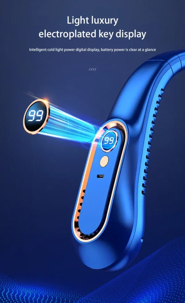Xiaomi Hanging Neck Fan Portable Bladeless Neckband Fan Digital Display Power Air Cooler USB Rechargeable Electric Fans Summer - Image 18