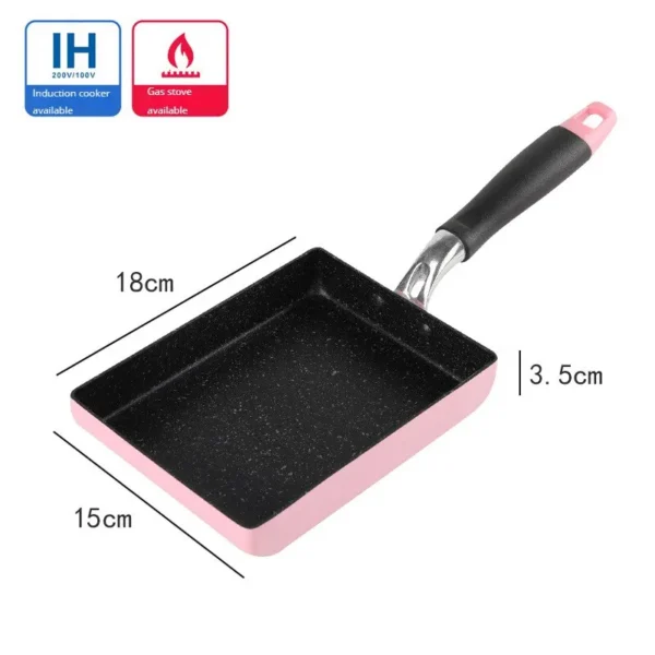 Japan Tamago-yaki Pan Square Omelette Pan Kobe Thick Egg Yaki Breakfast Flat Nonstick Omelette Pan - Image 7