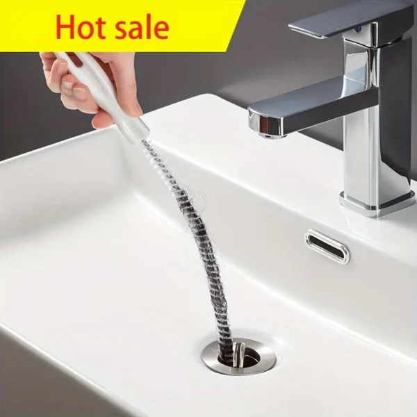 Water Pipe Dredging Brush Pipe Dredging Device Sewer Hair Cleaner Face Washing Water Pool Floor Drain Dredging Cleaning Brush - Image 8