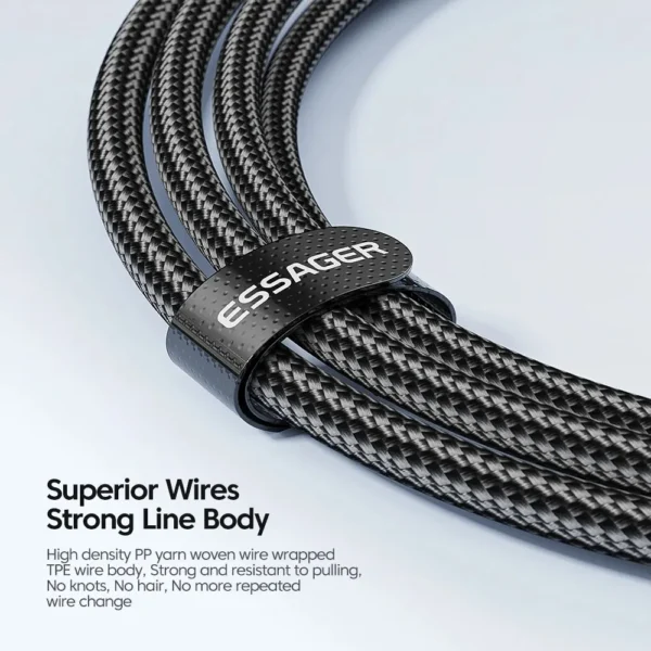 Essager 100W C To C Type C Cable USB C PD Fast Charging Charger Wire Cord For Macbook Samsung Xiaomi Type C USB C Cable - Image 4