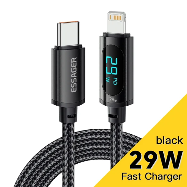 Essager Type C to Type C Cable 100W PD Fast Charging Charger USB C to USB C Display Cable For Xiaomi POCO F3 Realme Macbook iPad - Image 9