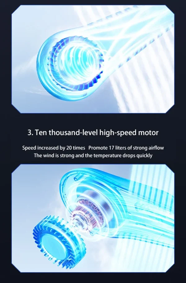 Xiaomi Hanging Neck Fan Portable Bladeless Neckband Fan Digital Display Power Air Cooler USB Rechargeable Electric Fans Summer - Image 11