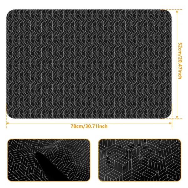 Induction Cooktop Mat Silicone Induction Cooker Covers Heat-resistant  Induction Cooktop Protector Mat 30.8×20.5Inch Non-Slip - Image 7