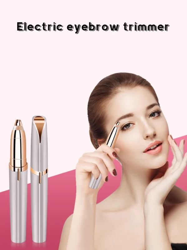 Electric Eyebrow Trimming Tool For Beginners Automatic Electric Eyebrow Trimmer Nose Hair Shaving Brush Scraper 1pc - Image 9