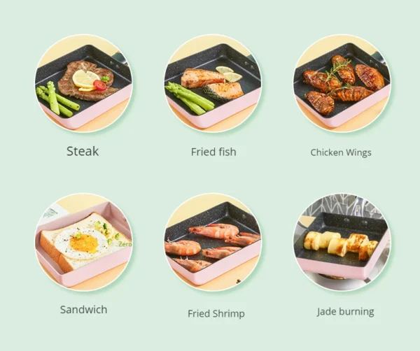 Japan Tamago-yaki Pan Square Omelette Pan Kobe Thick Egg Yaki Breakfast Flat Nonstick Omelette Pan - Image 13
