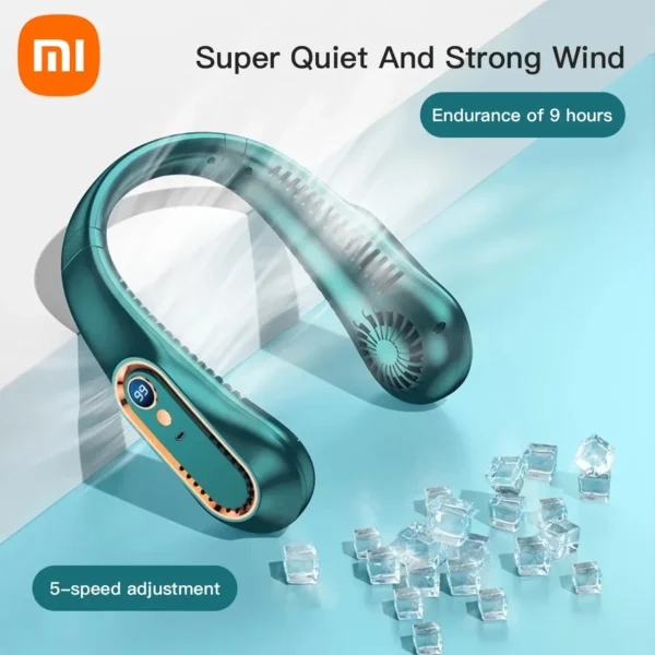 Xiaomi Hanging Neck Fan Portable Bladeless Neckband Fan Digital Display Power Air Cooler USB Rechargeable Electric Fans Summer - Image 8