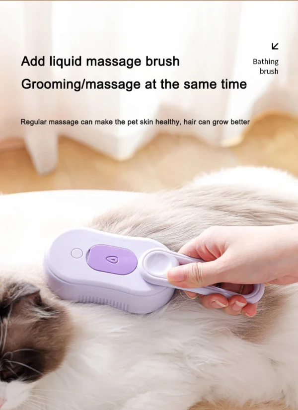 3 in 1 Pet Electric Steam Brush Cat and Dog Cleaning Spray Massage Grooming Comb Retractable Handle Pet Hair Removal BeautyBrush - Image 32