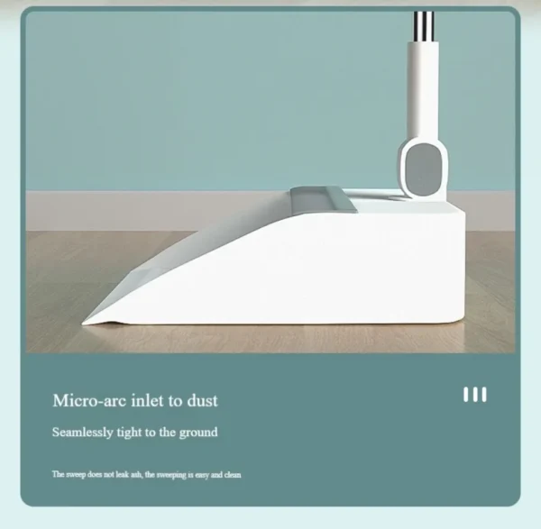 Household folding broom broom dustpan set Soft brush whisk broom strip non-stick hair sweeping cleaning and scraping - Image 20