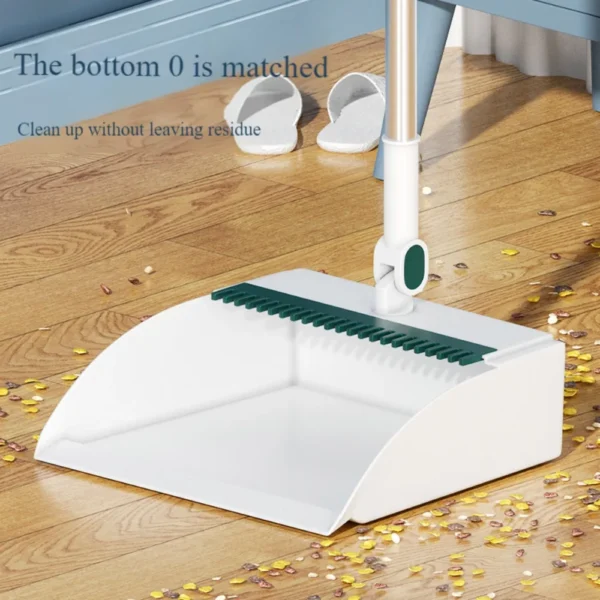 Household folding broom broom dustpan set Soft brush whisk broom strip non-stick hair sweeping cleaning and scraping - Image 3