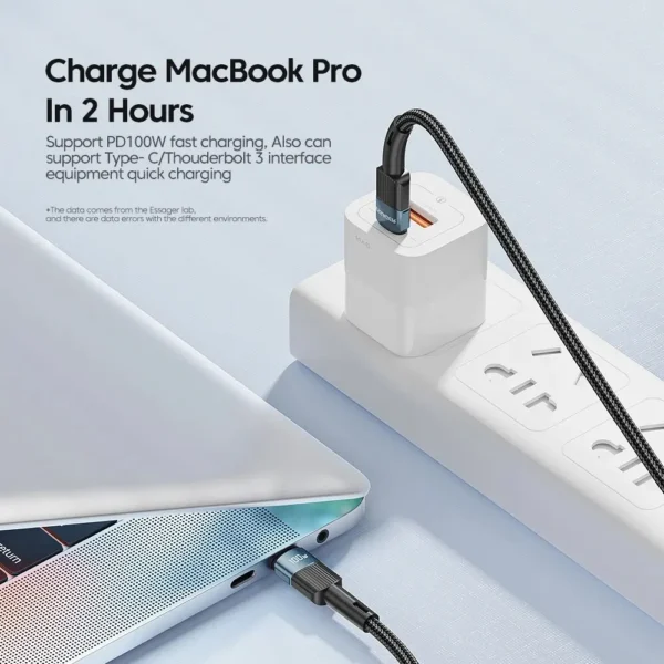 Essager 100W C To C Type C Cable USB C PD Fast Charging Charger Wire Cord For Macbook Samsung Xiaomi Type C USB C Cable - Image 3