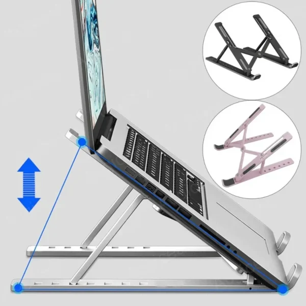 Portable Laptop Stand 7/10 Gears Foldable ABS Tablet for Macbook Apple  Air Pro Lenovo Samsung Bracket Universal Pad PC Holder - Image 16