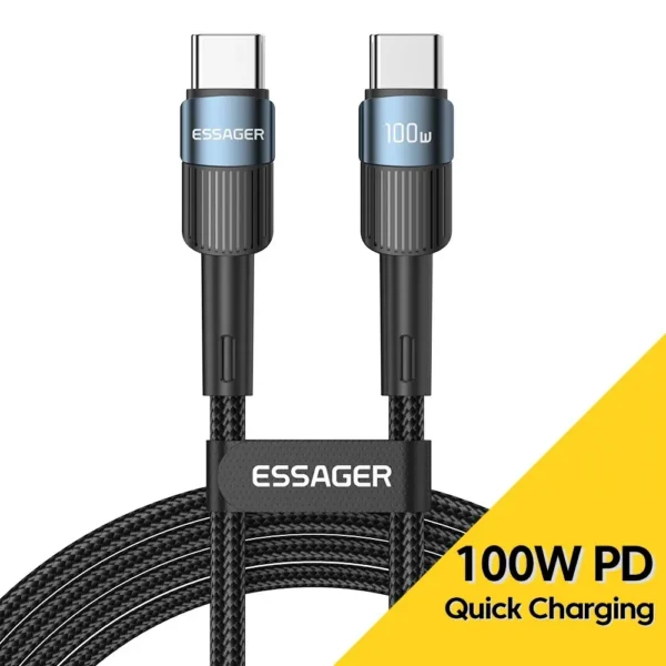 Essager 100W C To C Type C Cable USB C PD Fast Charging Charger Wire Cord For Macbook Samsung Xiaomi Type C USB C Cable - Image 7