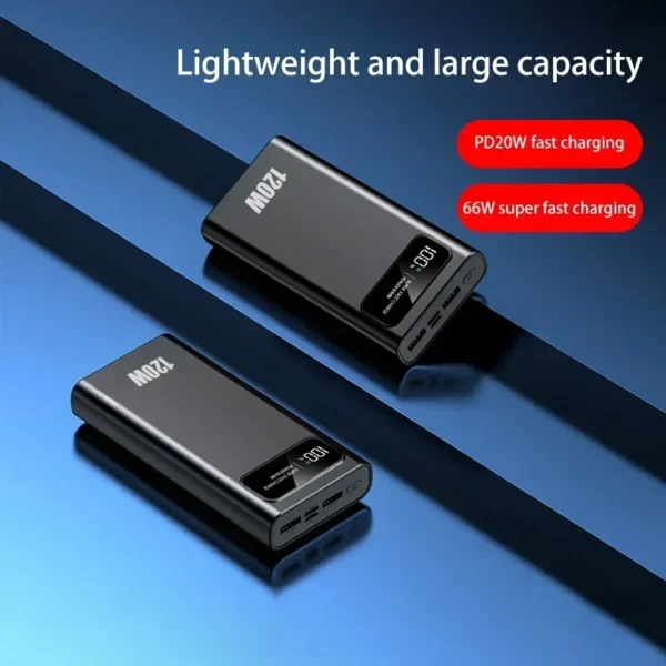 200000mAh Power Bank 120W Super Fast Charging Battery High Capacity Digital Display Power Bank For Huawei Xiaomi iphone Samsung - Image 4