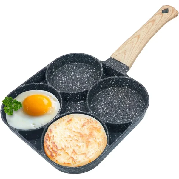 Four-hole Egg Frying Pan Breakfast Egg Burger Pan Non-stick Home New Steak Egg Frying Pan - Image 7