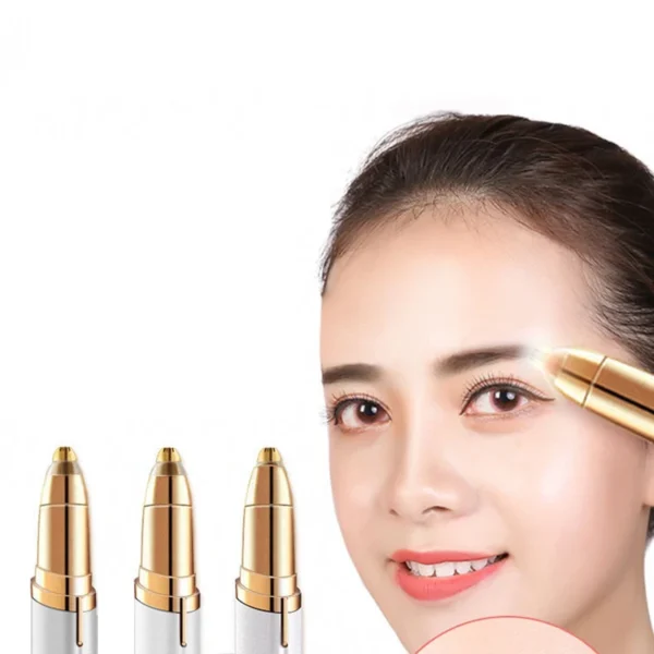 Electric Eyebrow Trimming Tool For Beginners Automatic Electric Eyebrow Trimmer Nose Hair Shaving Brush Scraper 1pc - Image 2
