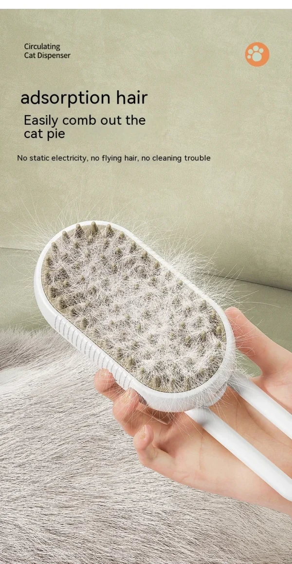 3 in 1 Pet Electric Steam Brush Cat and Dog Cleaning Spray Massage Grooming Comb Retractable Handle Pet Hair Removal BeautyBrush - Image 21