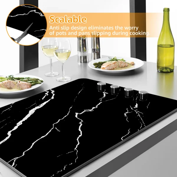 Induction Cooktop Mat Silicone Induction Cooker Covers Heat-resistant  Induction Cooktop Protector Mat 30.8×20.5Inch Non-Slip - Image 4