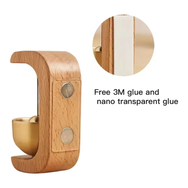 Dopamine Wind-bell Magnetic Inhalation Home Wind-bell Beech Car Into The Door To Remind The Bell Copper Bell Walnut Copper Ornam - Image 6