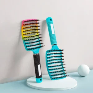 1 piece anti-static salon hair brush women's wet massage comb bristle nylon hair brush wet curly hair styling hair comb