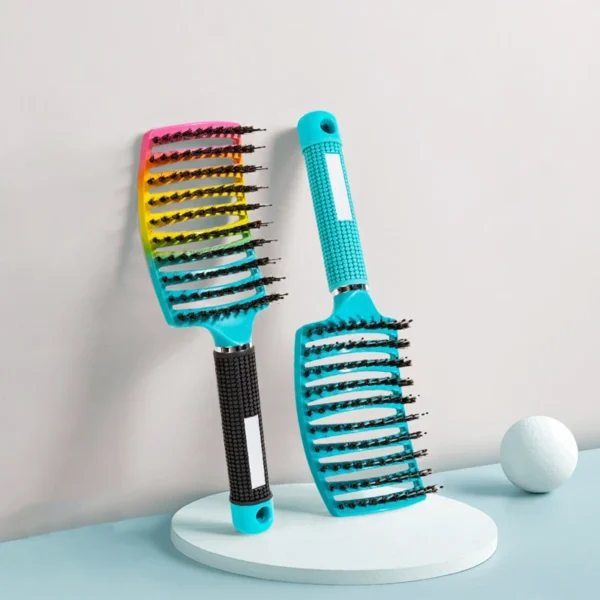 1 piece anti-static salon hair brush women's wet massage comb bristle nylon hair brush wet curly hair styling hair comb