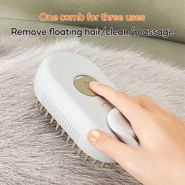 3 in 1 Pet Electric Steam Brush Cat and Dog Cleaning Spray Massage Grooming Comb Retractable Handle Pet Hair Removal BeautyBrush - Image 4