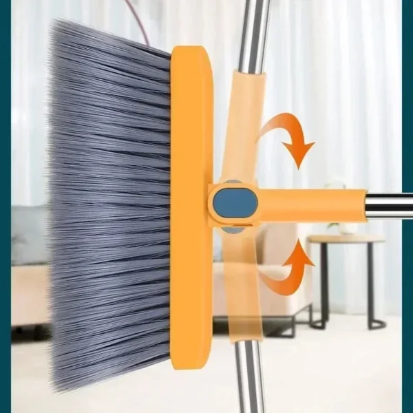 Brush And Shovel Broom And Dustpan Combination Set Vertical Folding Soft Fur Non-viscous Sweeping Broom 2 Pcs /set - Image 2