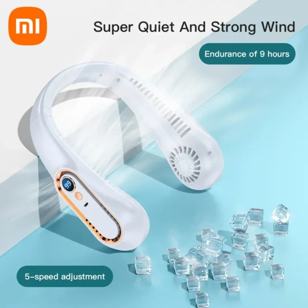 Xiaomi Hanging Neck Fan Portable Bladeless Neckband Fan Digital Display Power Air Cooler USB Rechargeable Electric Fans Summer - Image 9