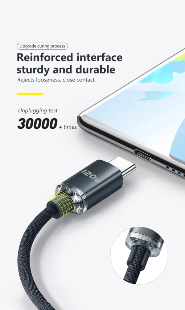 NNBILI 120W type C to type C Cable Super Fast Charger Cord Quick Charge USB C Cables Phone Charger For Samsung Xiaomi Huawei - Image 10